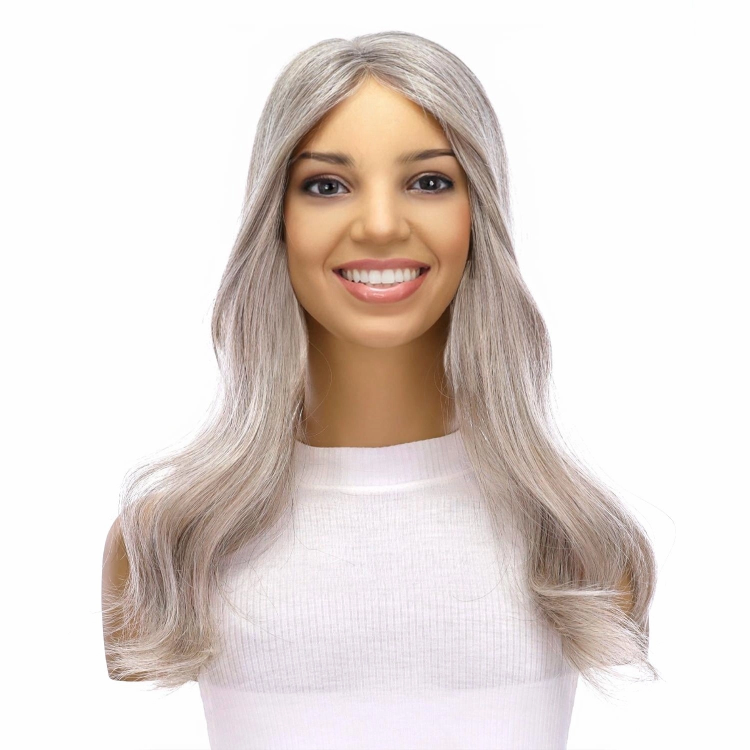 18" Topaz Lace Top Topper Snow Grey