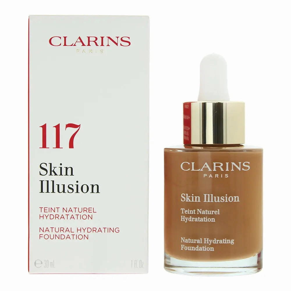 Clarins Skin Illusion Natural Hydrating Spf 15 117 Hazelnut Foundation 30ml