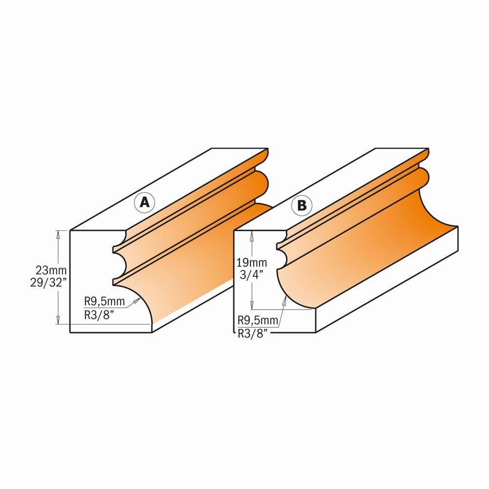 CMT 856.851.11  -  MOLDING ROUTER SYSTEM BIT