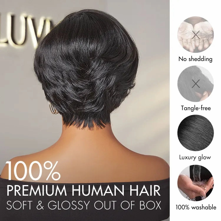Crazy Wednesday | Affordable Pixie Cut Minimalist HD Lace Glueless Wig Pre-Cut Lace