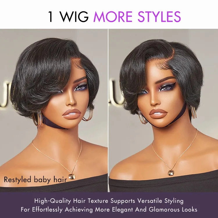 Crazy Wednesday | Affordable Pixie Cut Minimalist HD Lace Glueless Wig Pre-Cut Lace