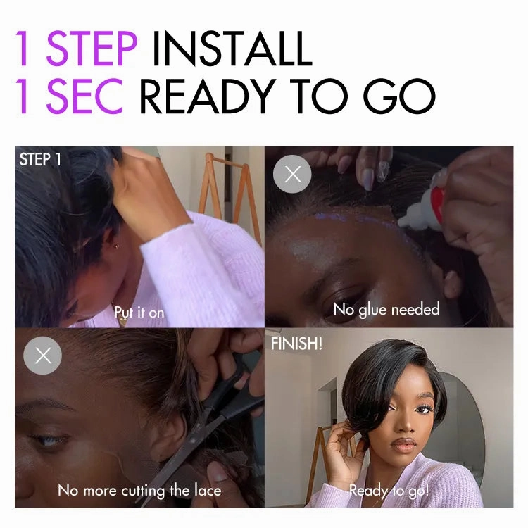 Crazy Wednesday | Affordable Pixie Cut Minimalist HD Lace Glueless Wig Pre-Cut Lace