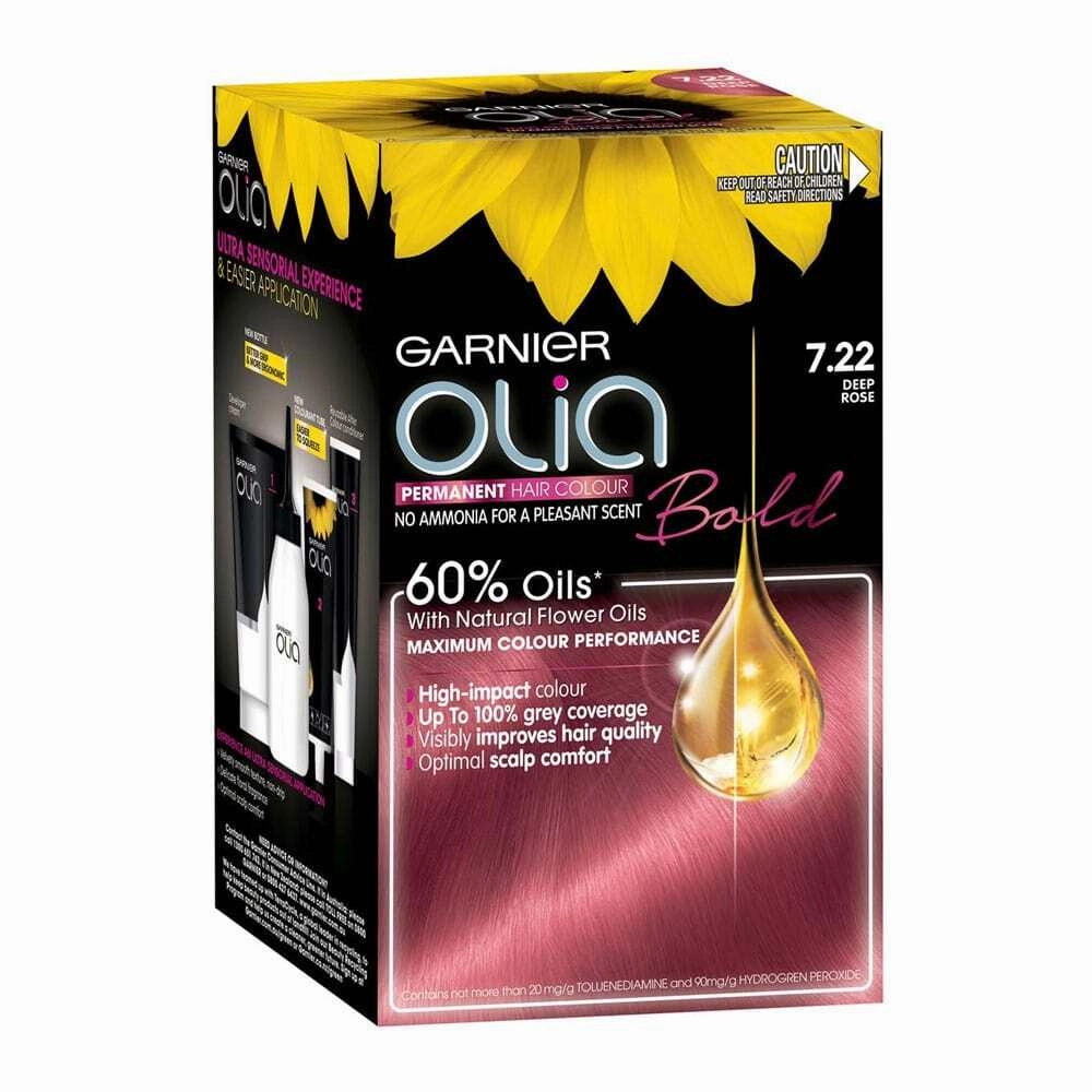 Garnier Olia Permanent Hair Colour 7.22 Deep Rose - Damaged Box