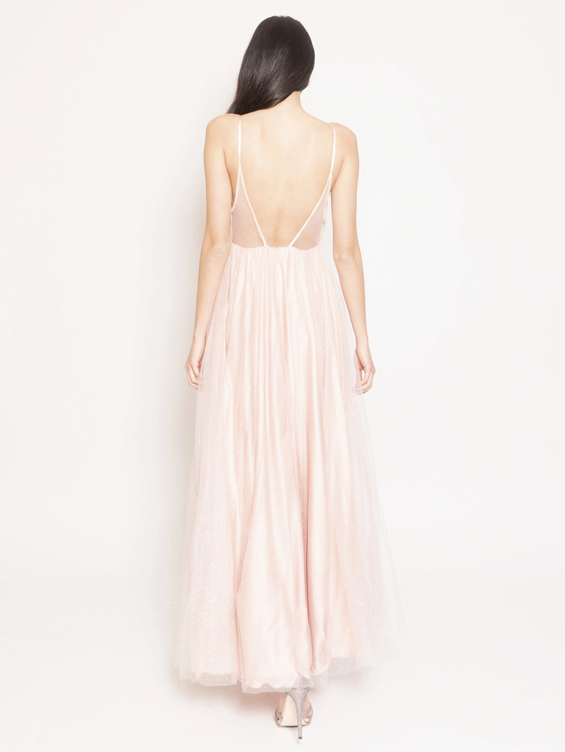 Long dress in pink Lurex
