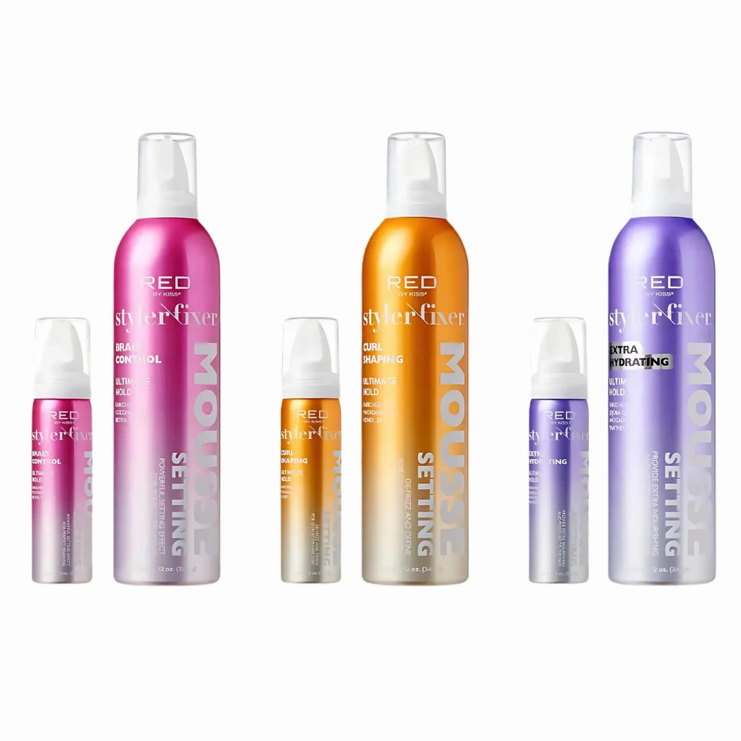 Red by Kiss Frizz Control Setting Mousse for Braid and Curls - Choose Size