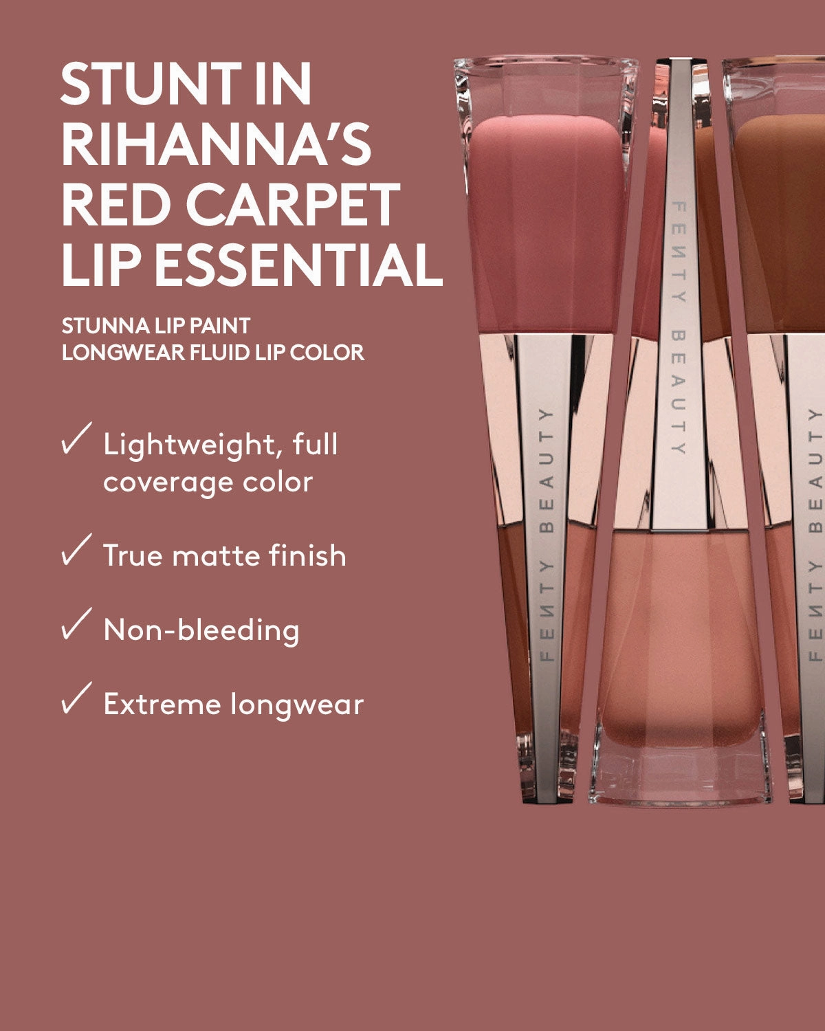 Stunna Lip Paint Longwear Fluid Lip Color — Unveil