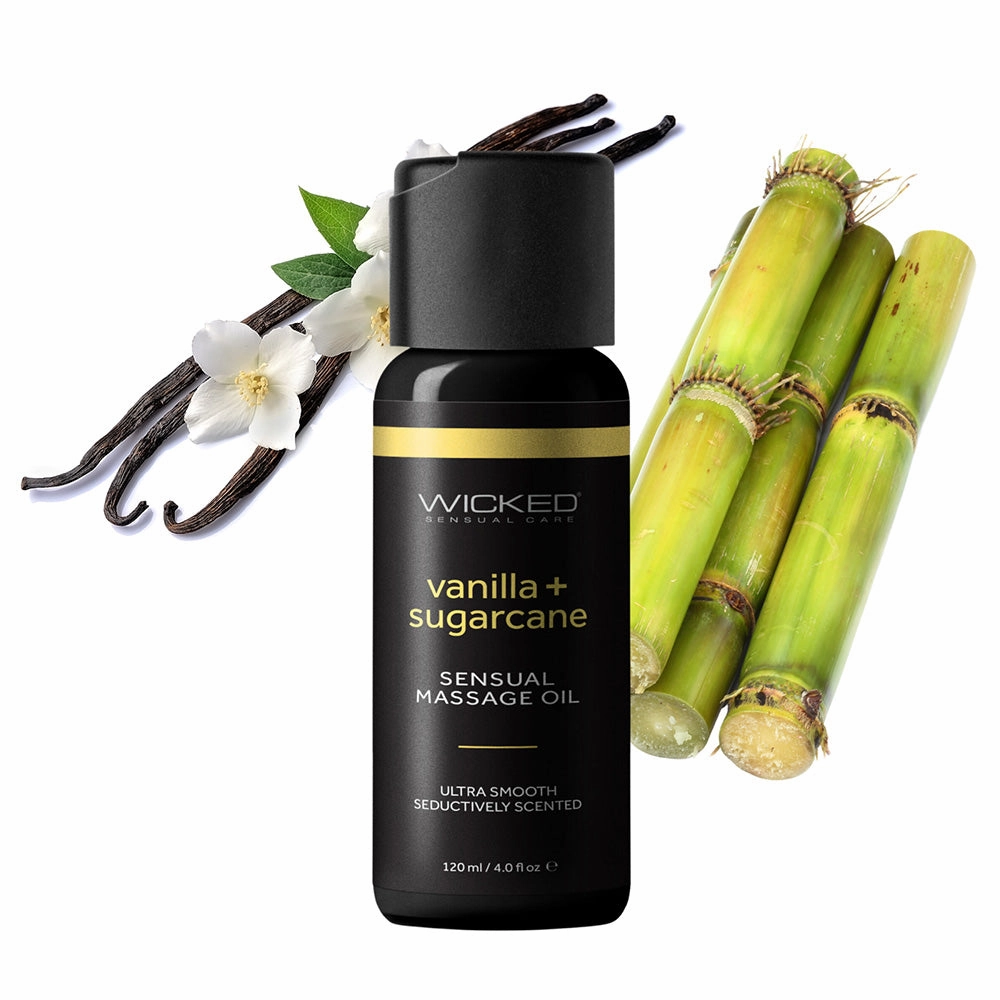 Wicked Vanilla   Sugarcane Sensual Vegan Massage Oil