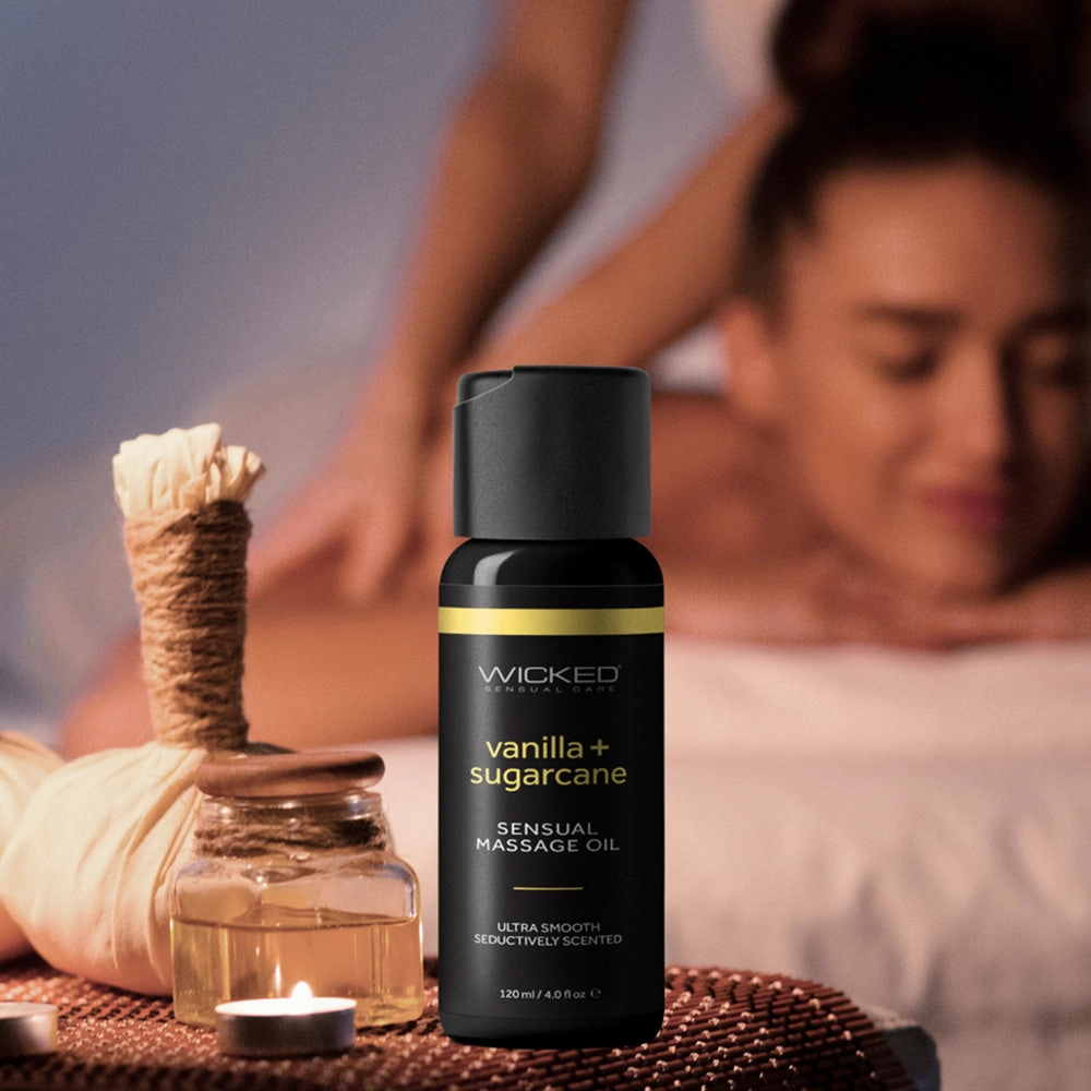Wicked Vanilla   Sugarcane Sensual Vegan Massage Oil